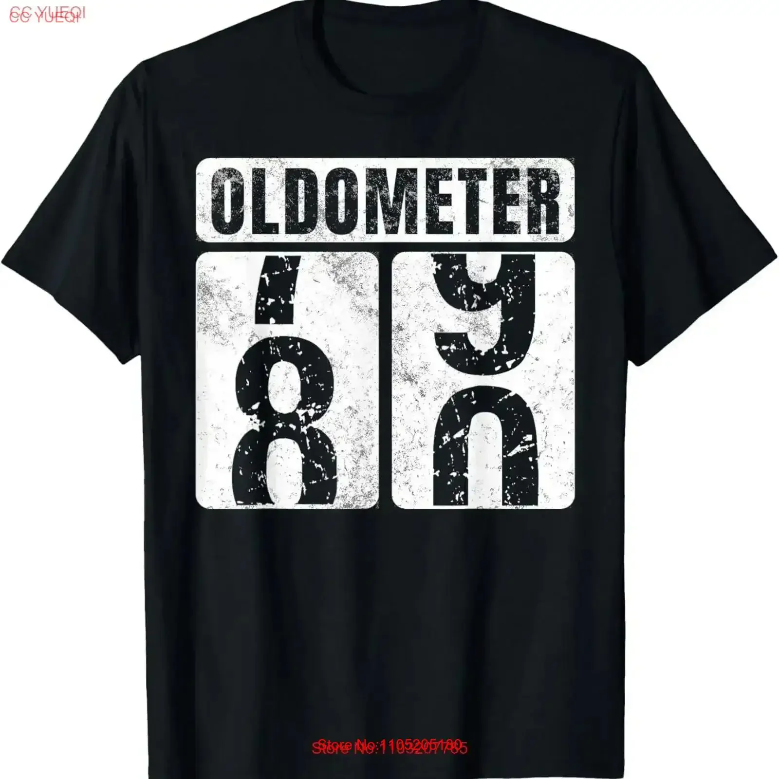 Oldometer 80 T Shirt Vintage Funny 80th Birthday Idea Washed Top For Everyday Wear Slightly Breathable Soft Casual vintage