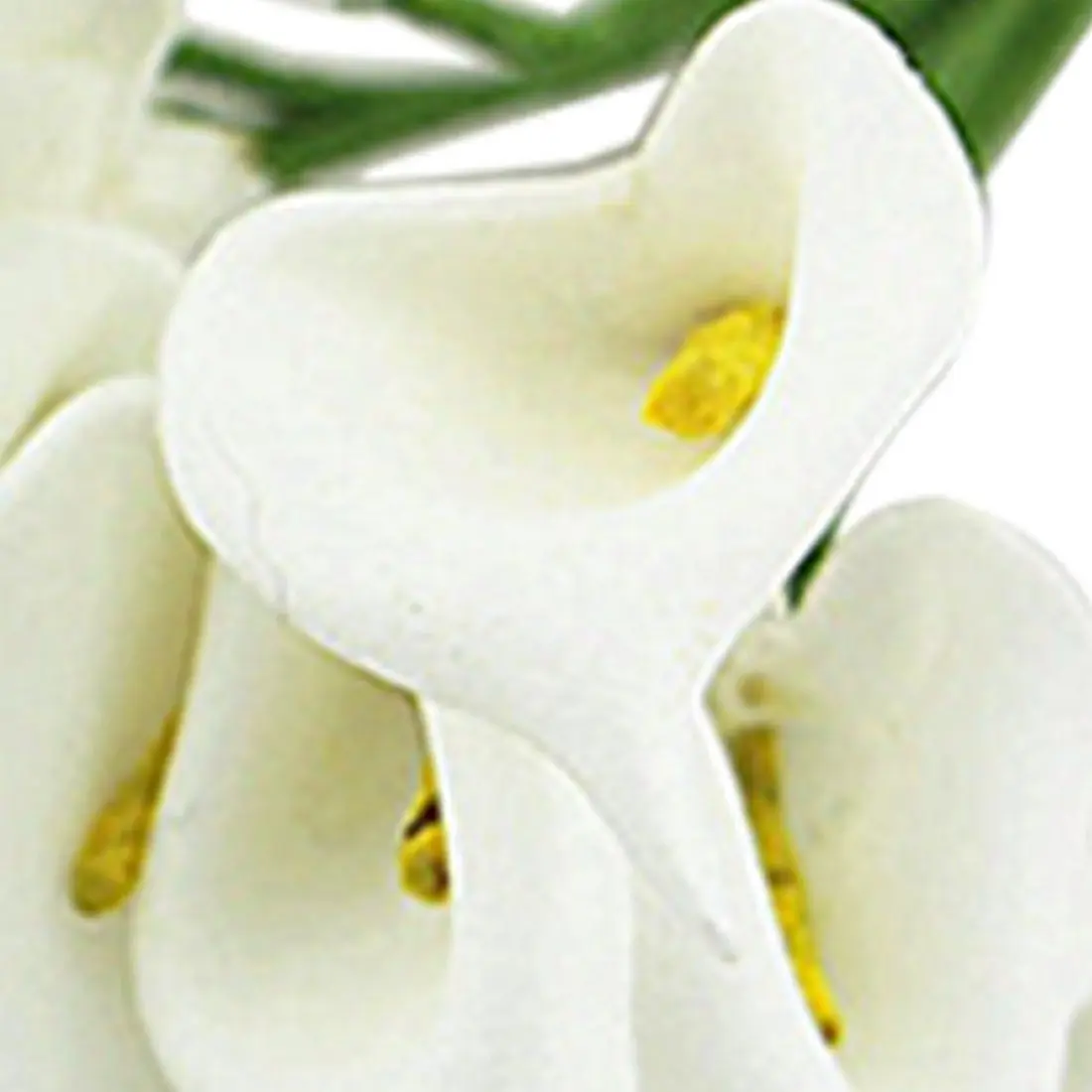 MHWY 12Pcs Mini Calla Artificial Flower Bouquet Wedding Decoration DIY Wreath Gift White