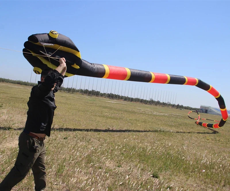 Large snake soft kites professional kites for adults kite flying steering kites inflatable kite large kite flying kevlar volant