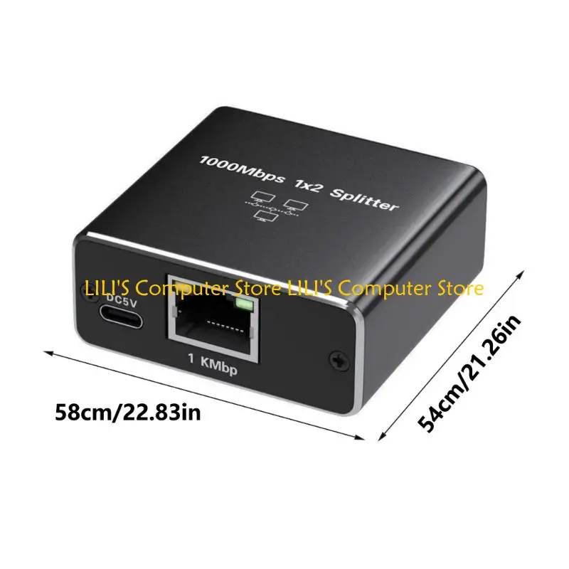 A52B Portable RJ45 Gigabit Splitter Adapter with USB Power Supply for Effortless Networking Extension and MultiDevice Use