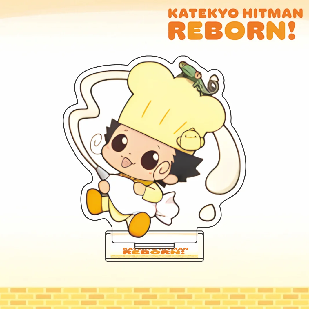 Katekyo Hitman Reborn! Series 2026 New Arrival Acrylic Stand Tsuna Hibari Mukuro Q‑Version Chef Costume Desktop Keychain
