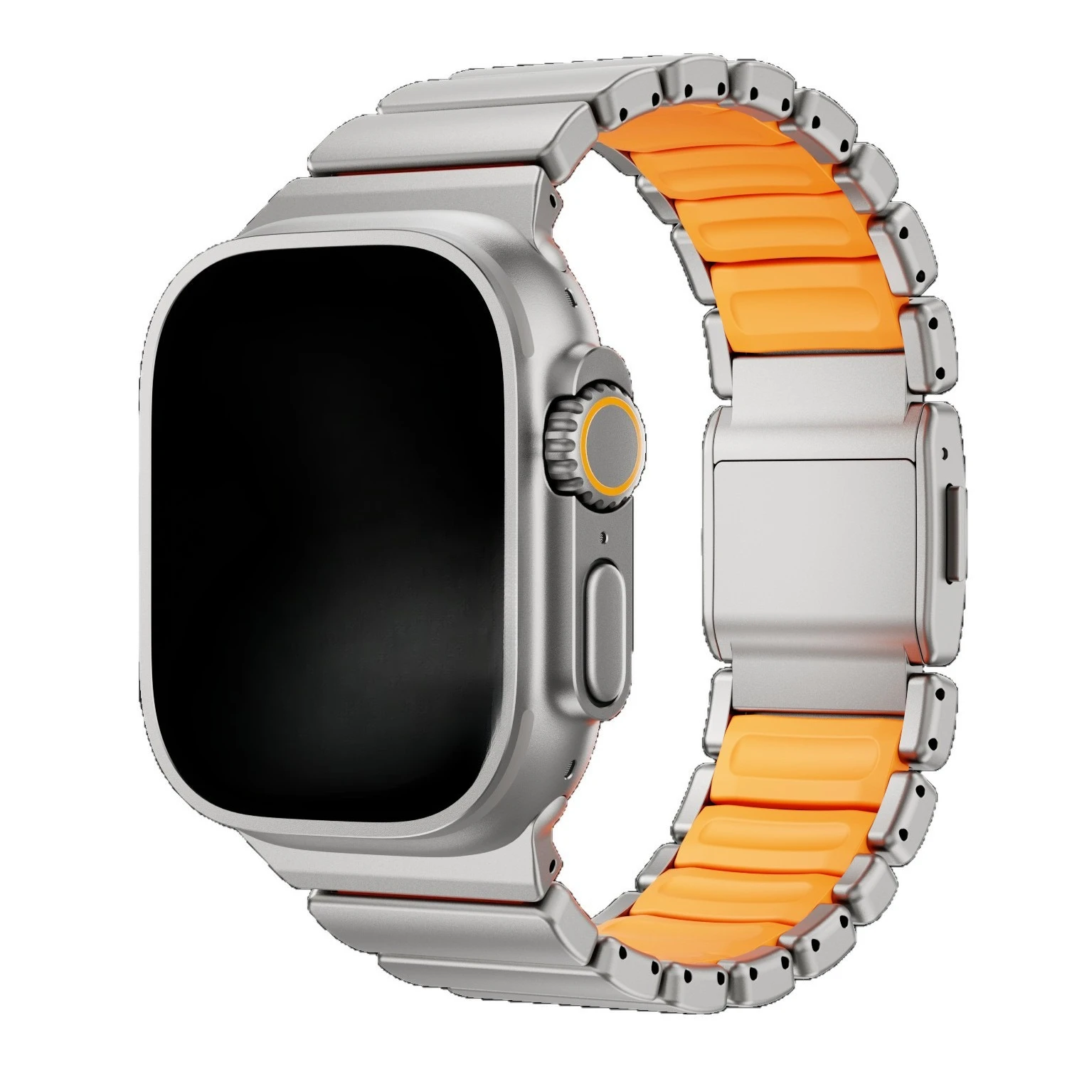 Magnetic Lock Titanium Watch Band Fit Large Screen Smartwatch 42-49mm Replacement Strap For Ultra2 Ultra3