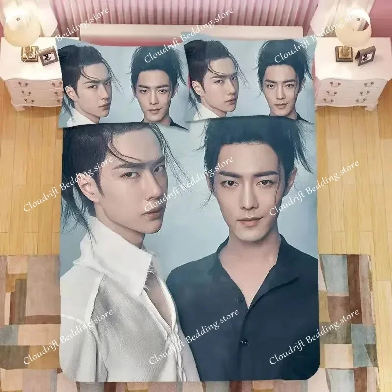 The Untamed Xiao Zhan Wang Yibo BJYX Student Dormitory Single Bedding Supplies Double King Fitted Bed Sheets Idol Home Textile02