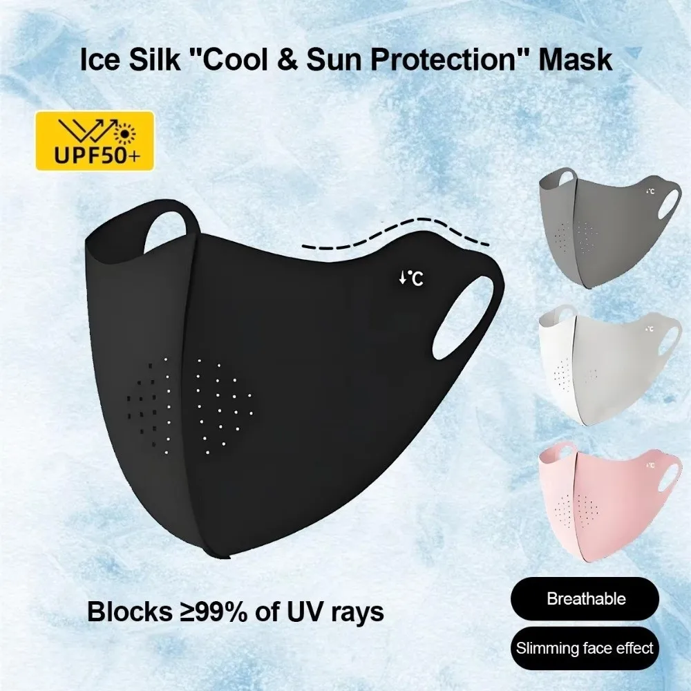 

Fashion Breathable Sun Protection Mask UPF50+ Anti-UV Outdoor Masks Multiple Color Washable Face Cover Summer Season