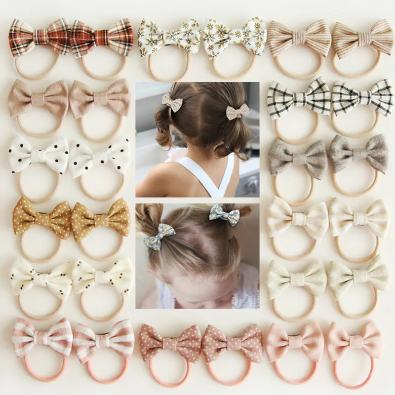 

30pcs/set Baby Hair Ties Elastic Bowknot Cute Baby Girl Rubber Bands Hair Accessories Children Toddler Ponytail Holder Scrunchie
