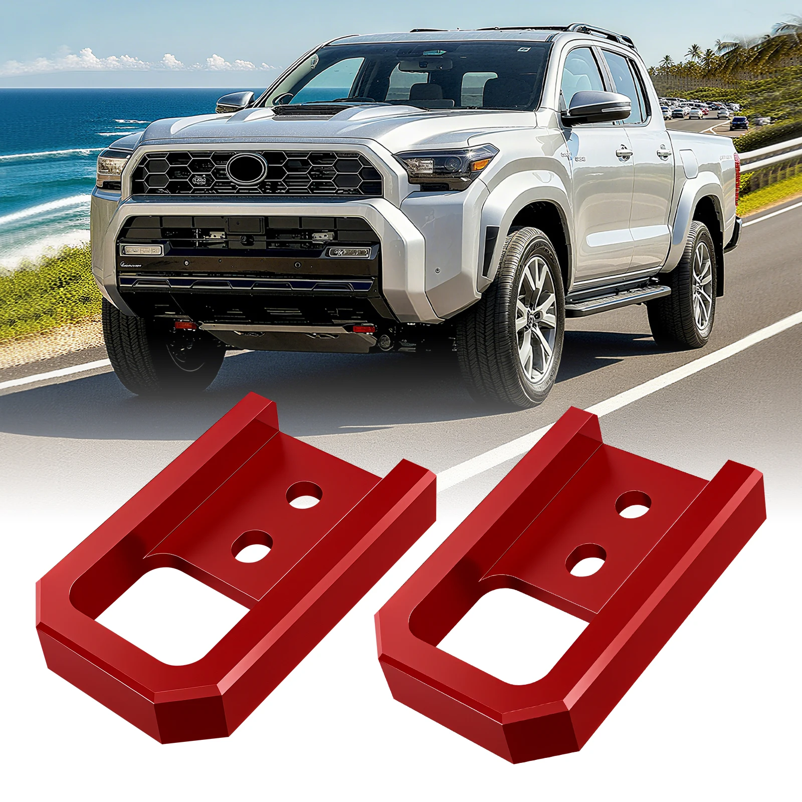 

Tow Hooks for Toyota Tacoma 2024-2026 & 4Runner 2025-2026,Customized Tow Hooks Compatible with Tacoma & 4Runner Accessories