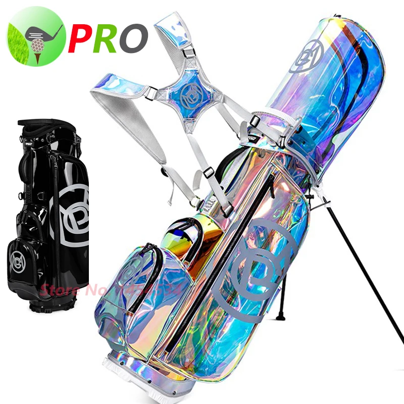 Enviar putter! golfe coreano unisex rack saco lady bracket feminino esportes clube portátil colorido transparente mochila saco tpu à prova dtágua