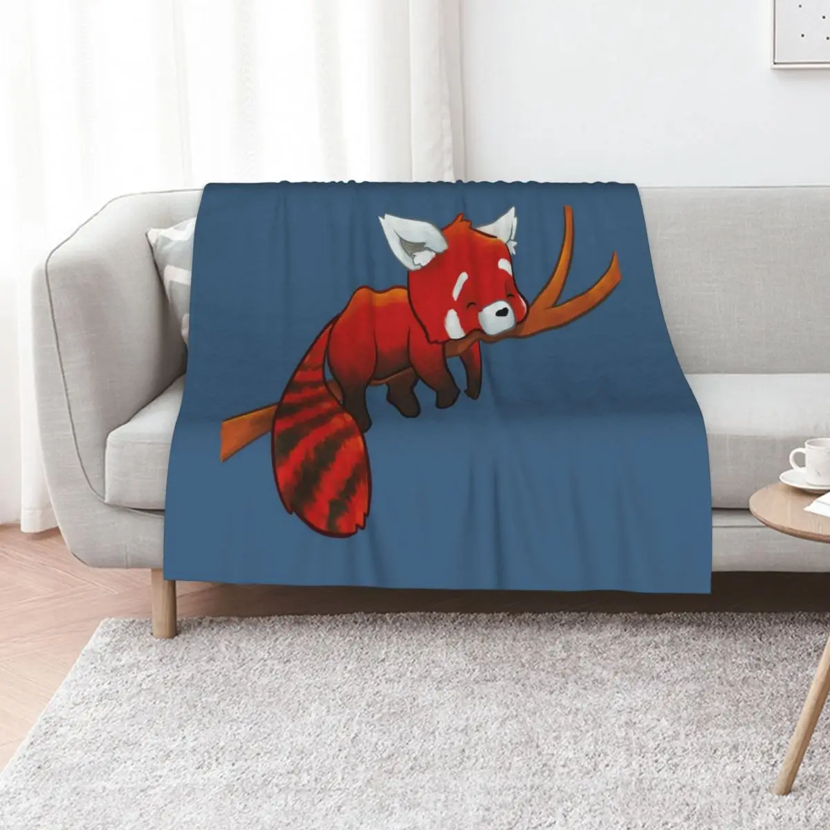 

Sleeping Red Panda Throw Blanket Custom Baby bed plaid for winter Blankets