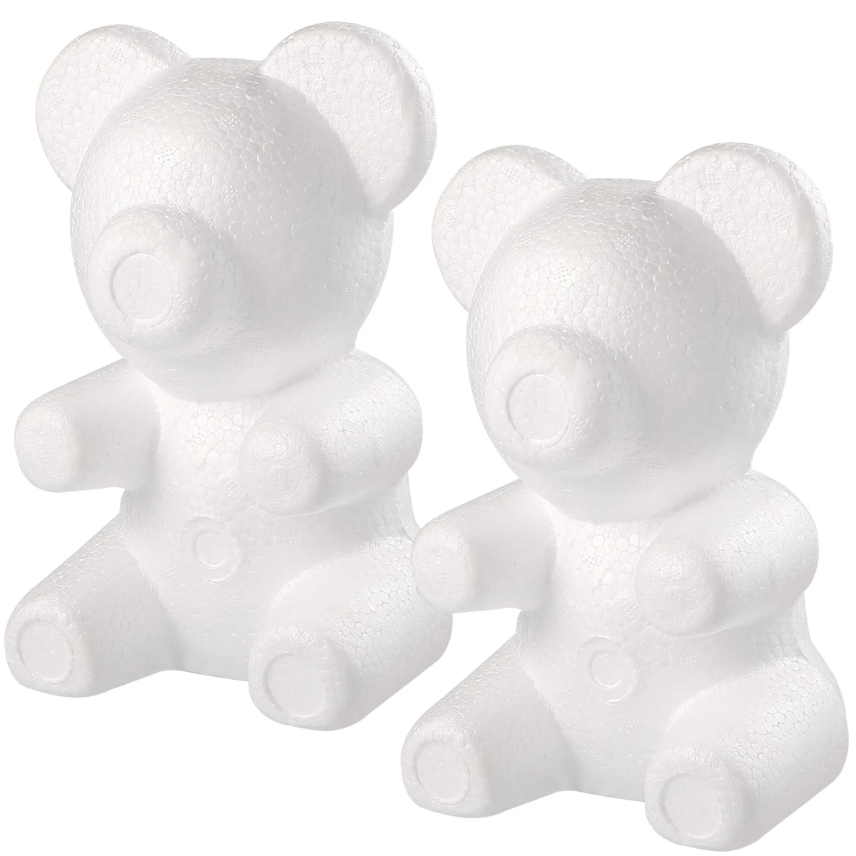 

2pcs Foam Bear Shapes Craft Supplies Durable DIY Projects Decorative New Year Wedding Festival Foam Balls