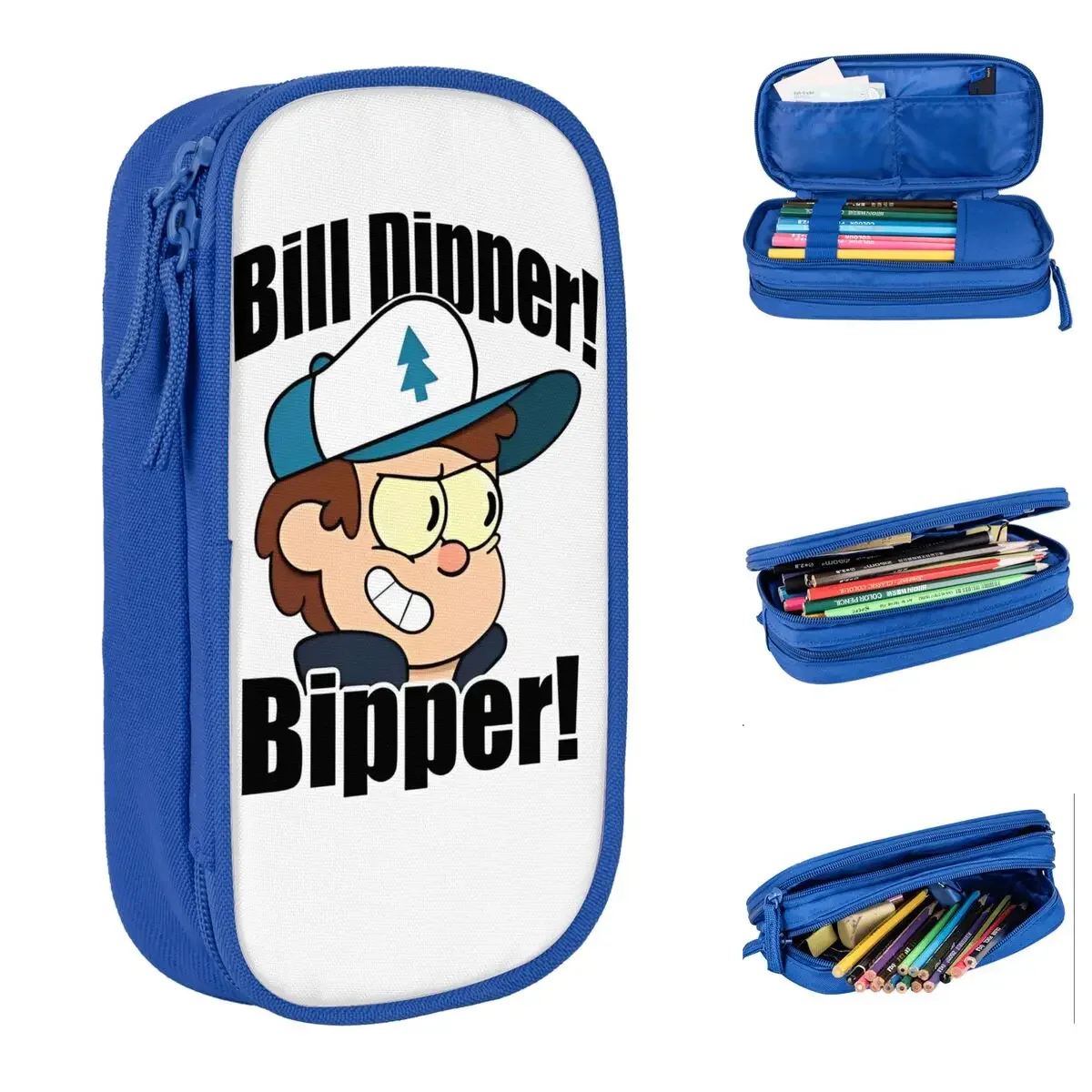 Classic Bipper Gravity Fall Pencil Case Pencilcases Pen Holder for Student Big Capacity Pencil Bags School Supplies Stationery