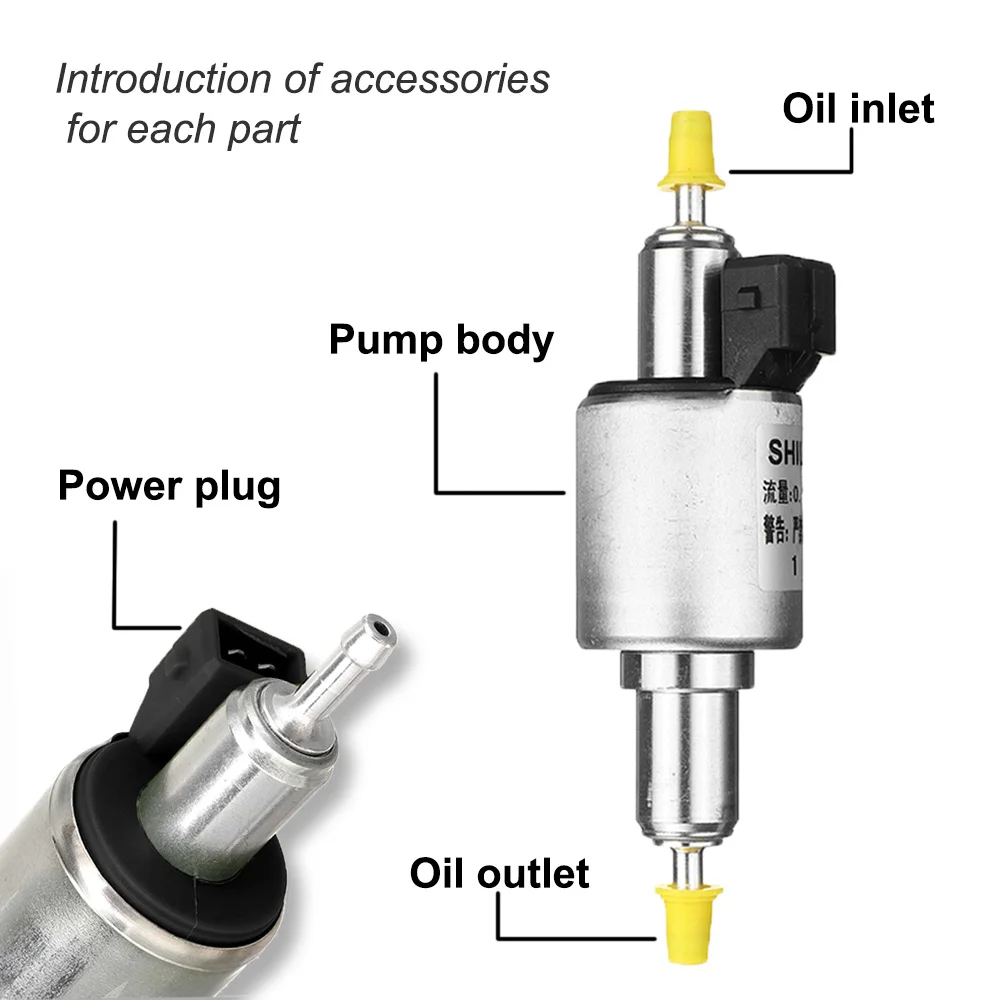 12V 24V Podgrzewacz powietrza do oleju napędowego Pompa impulsowa 2KW-5KW do Webasto Eberspacher D2 D4 D5221000500300 Części pompy impulsowej