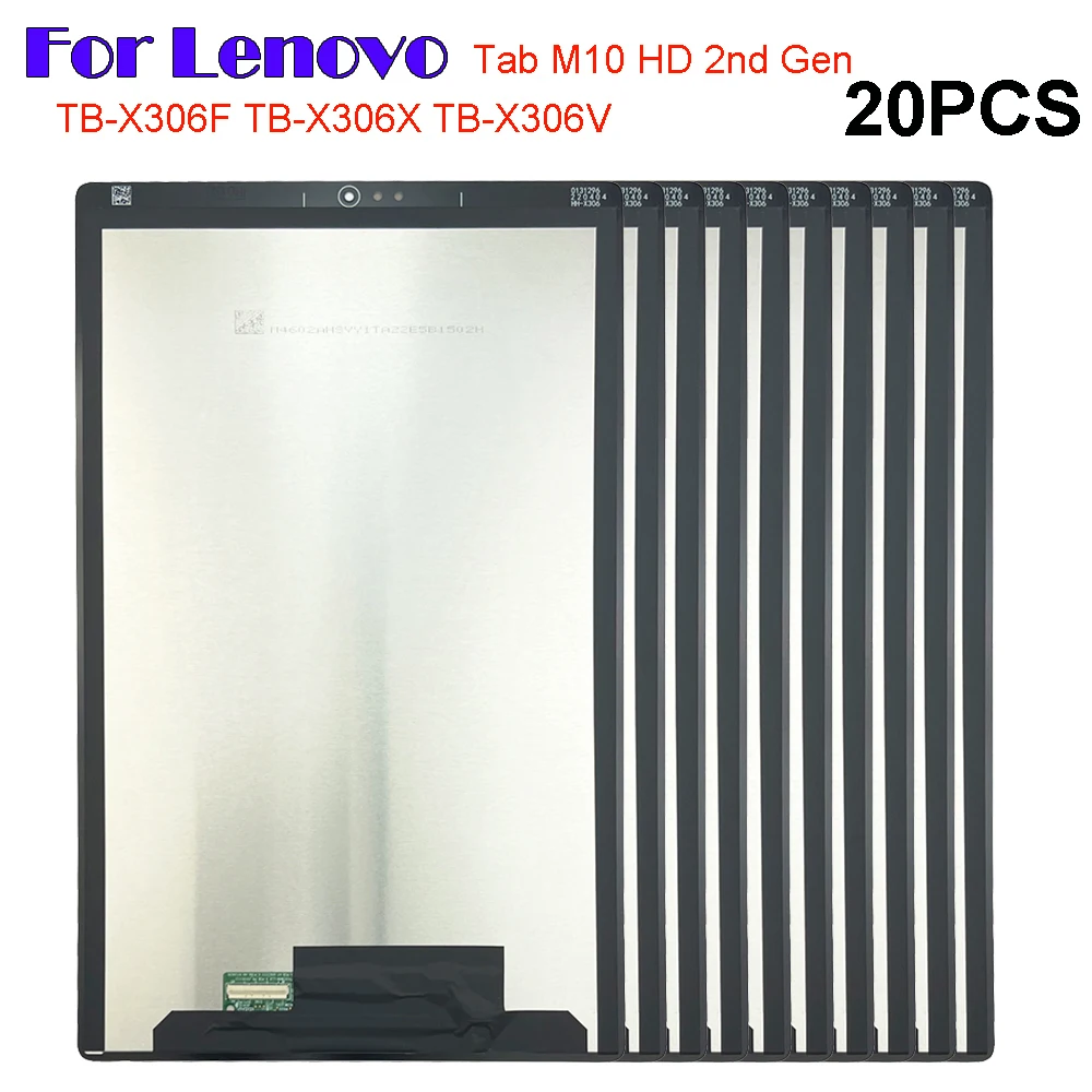 

20PCS For Lenovo Tab M10 HD 2nd Gen 10.1 TB-X306 TB-X306F TB-X306X TB-X306V LCD Display Touch Screen Digitizer Glass Assembly