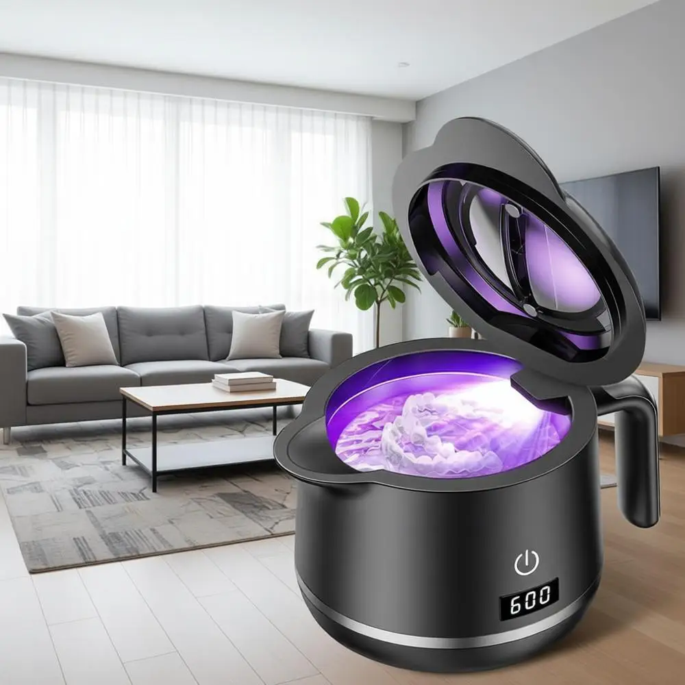 

Ультразвуковой очиститель для зубных протезов: 45 кГц, для капп, ночных капп, брекетов, зубных щеток - 200 мл с дисплеем