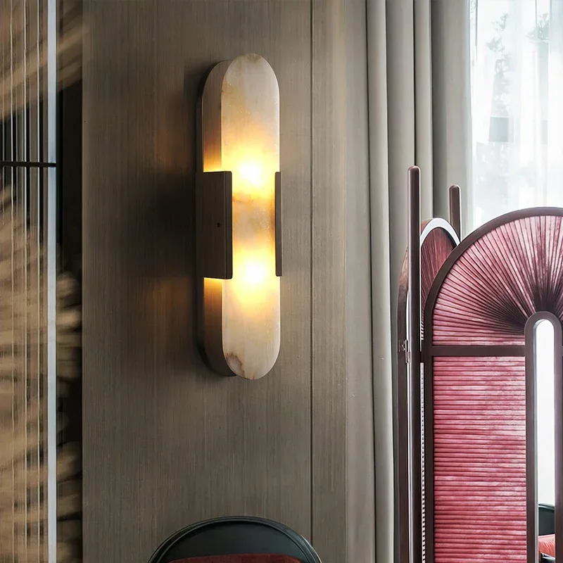 Modern White Alabaster Living Room Hotel Villa Bedroom Bedside Garden Luxury Led Creative Minimalist