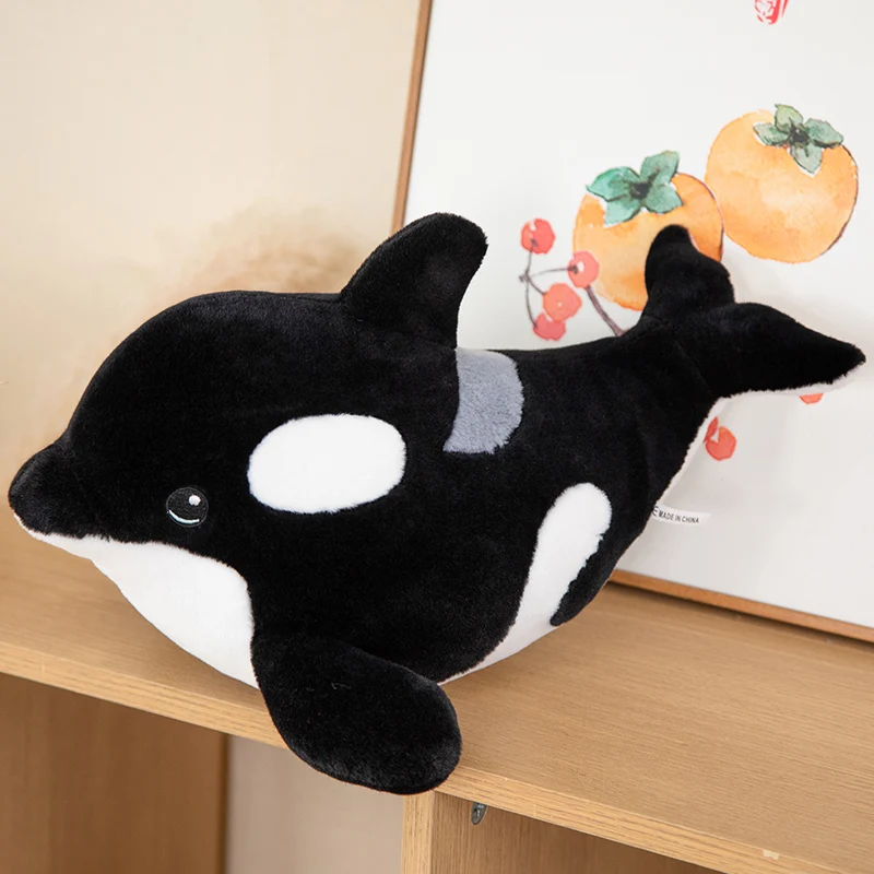 

Simulation Cute Whale Plush Toys Soft Stuffed Realistic Marine Animals Orca Fish Plushie Doll Cartoon Hug Pillow for Girls Gifts