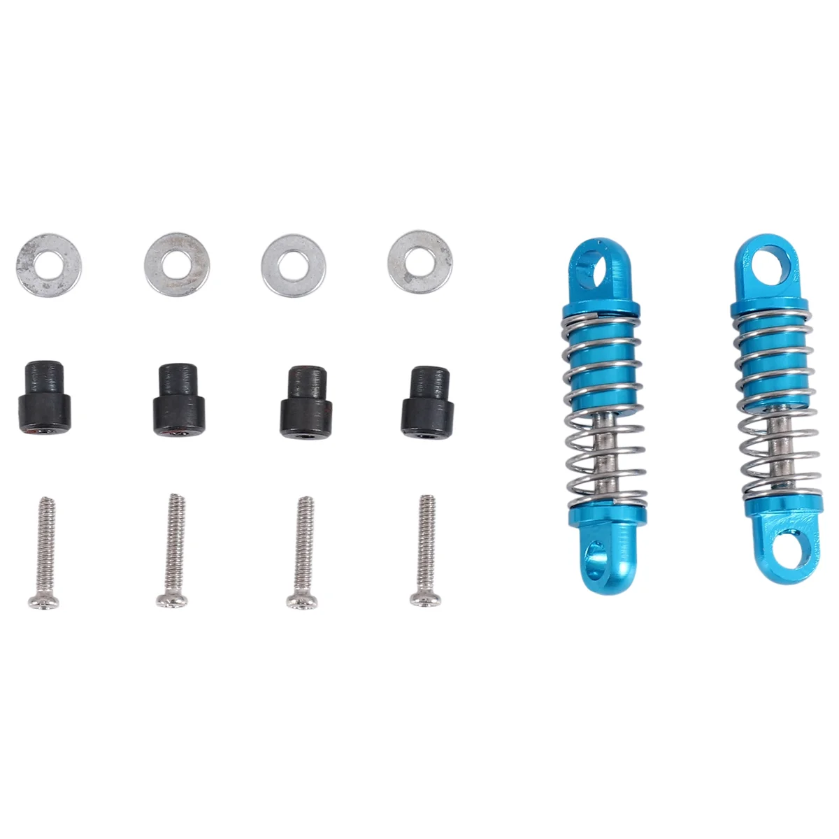 A15M 2 pièces 1/28 RC amortisseurs en aluminium pour voiture RC K969 K989 K999 P929 4WD court Course dérive voiture pièces de mise à niveau-bleu