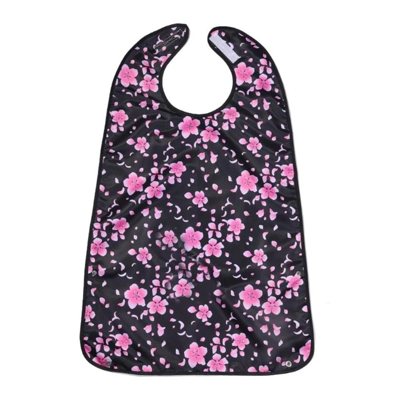 高齢者の食事のためのソフト防水大人用よだれかけスカーフ、お手入れ簡単、速乾性-y166