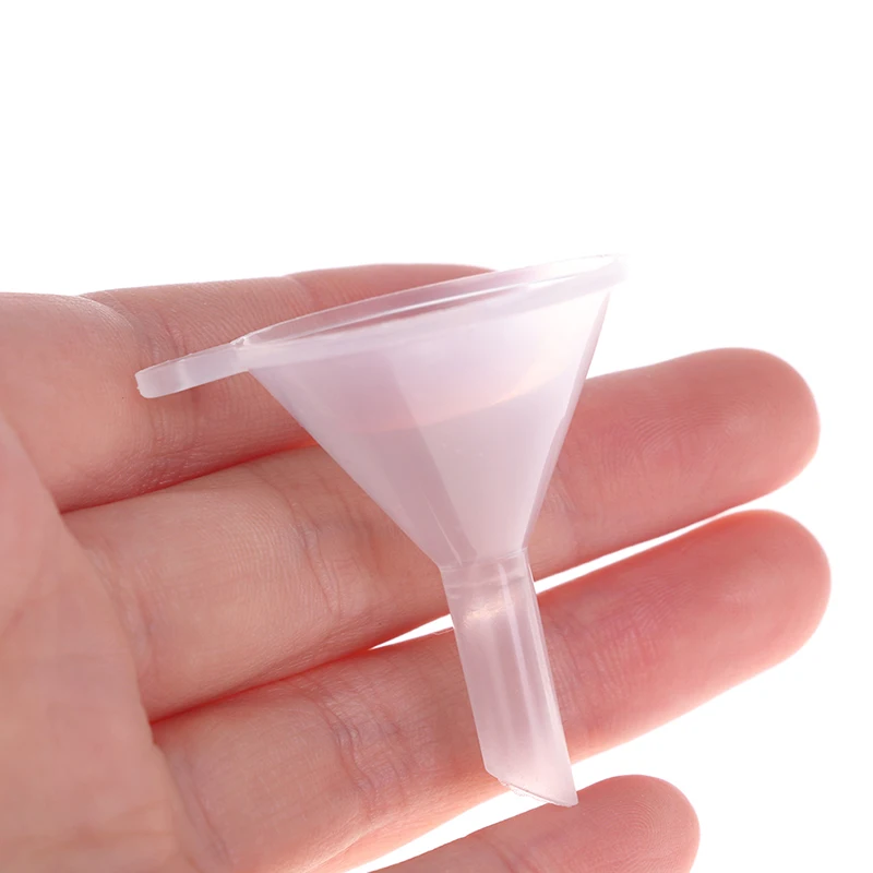 10Pcs/set Transparent Mini Funnels Small Plastic Bottleneck Bottles Packing  Mini Narrow Fine Student Stationary Lab Supplies