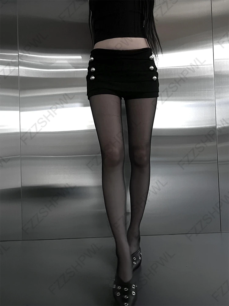 Gothic Punk Y2K Napoleon Style Women's Shorts Sexy Slim Fit Casual Chic High-Waisted Pants Harajuku American Retro Gyaru Bottoms