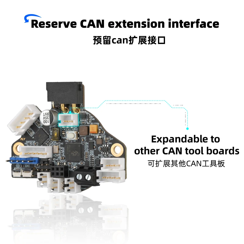 Mellow Fly Klipper Impressora 3D Compatível, Compatível com RRF Canbus, RS232 Board Max Plus LDC1612 Eddy para Motor Nema14 e 17, SHT36 V3