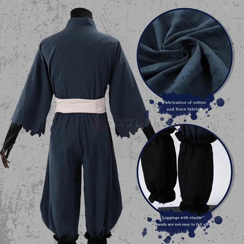 HOLOUN Jigoku Raku Hell's Paradise Anime Gabimaru Cosplay Costume Wig Traditional Festival Kimono Rose Net Halloween Gift