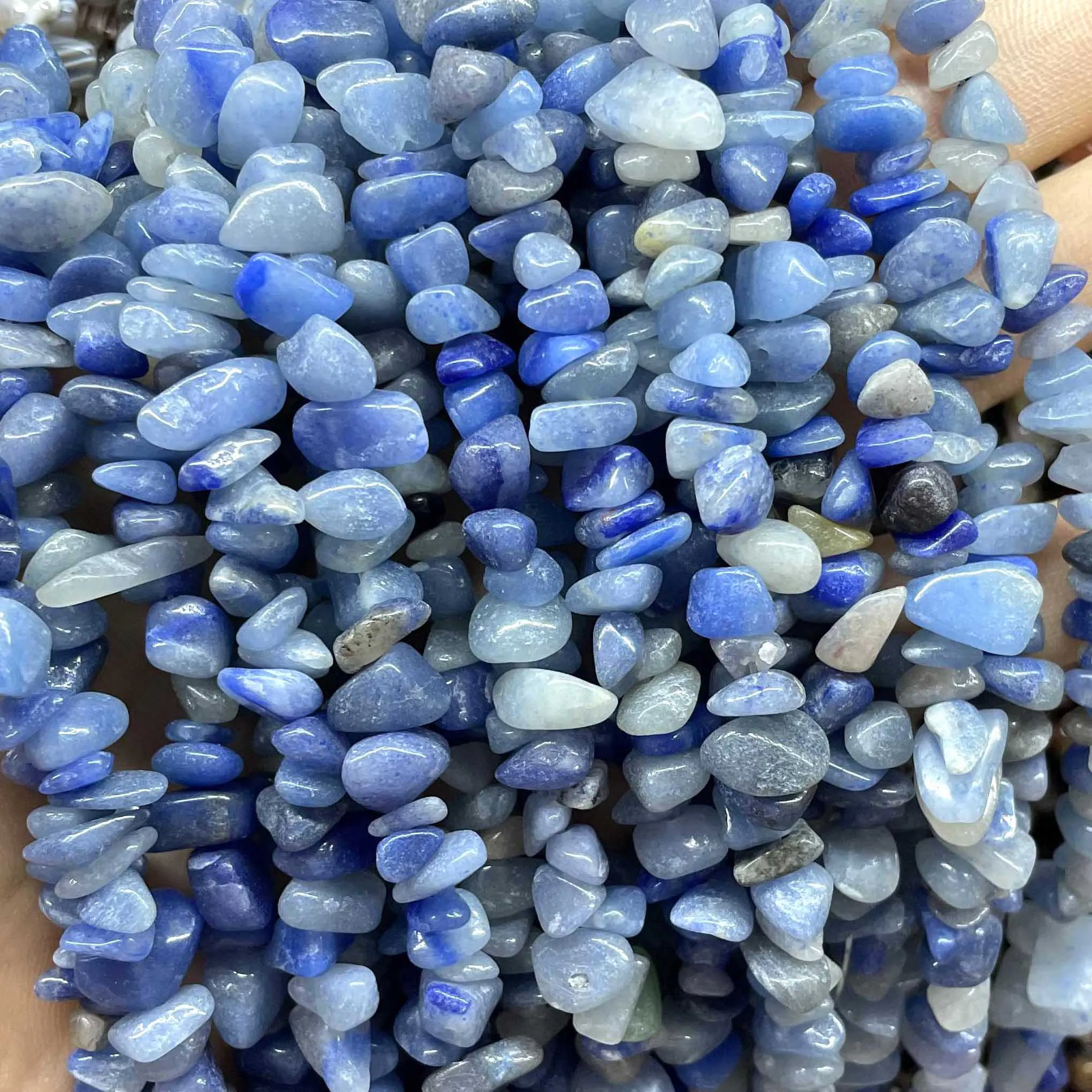 Naturstein unregelmäßige Freiform Aventurin Achate Amazonit Jades Chip Kies Spacer Perlen für Schmuck herstellung DIY Zubehör – Detail 11