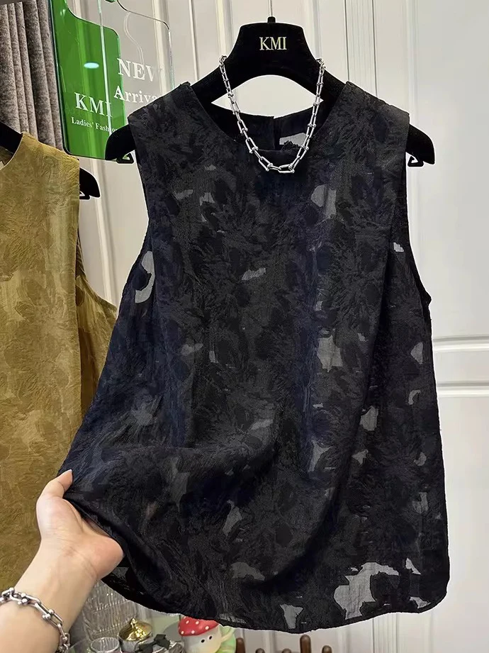 

plus Size Women's Embroidered Shirtless Vest Style Outerwear Summer Casual Loose Fit Fashion Big Size 2300 Pounds