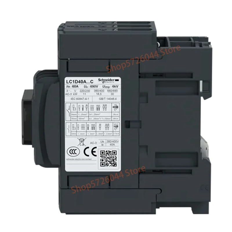 LC1D50 LC1D50M7 LC1D50M7C LC1D50AM7 LC1D50AM7C TeSys D contactor - 3P(3 NO) - AC-3 - = 440 V 50 A - 220 V AC 50/60 Hz coil