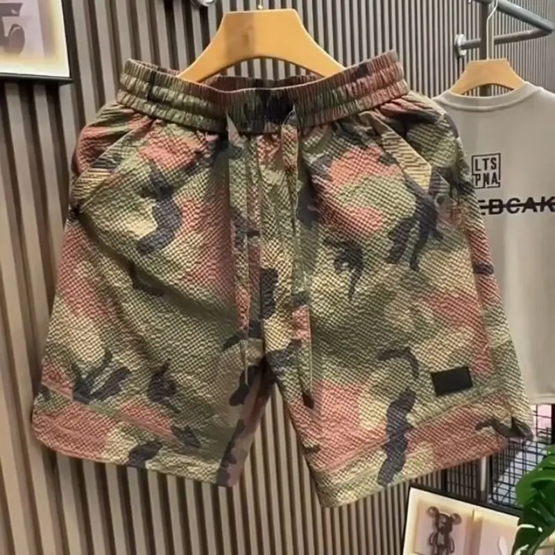 

Camouflage shorts five-point pants summer thin loose retro trendy casual sweatpants