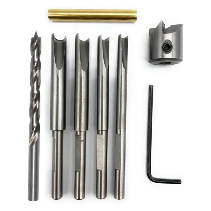 ABKO-7Pcs القلم برميل المتقلب عدة القلم برميل التشذيب نظام مطحنة الانتهازي مجموعة ، قطع رئيس كم محول عرافة مفتاح وجع