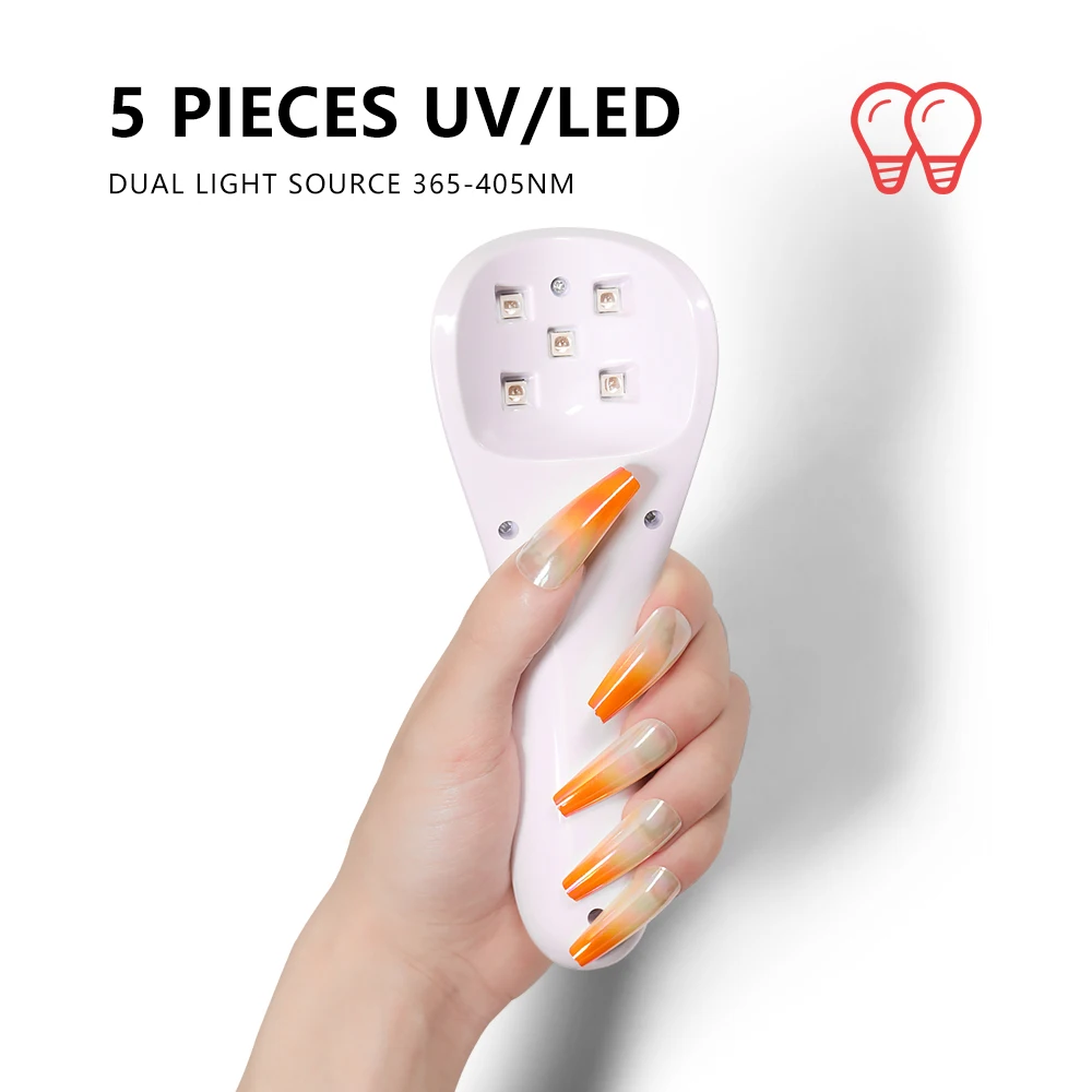 Handheld Lamp For Nails Drying Lamp UV LED Rechargeable Mini Manicure Lamp Quick drying Nail Dryer For Gel Polish Manicure Tools