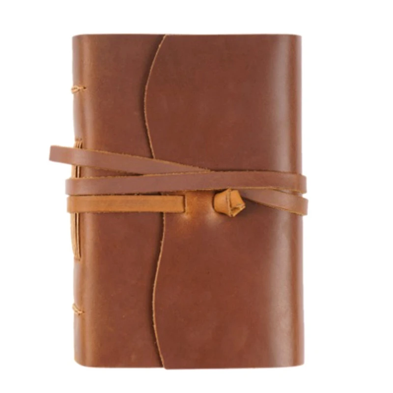 

Handmade Leather Journal - 100X155mm Leather Bound Daily Writing Notebook & Journals To Write In For Travel/Diary