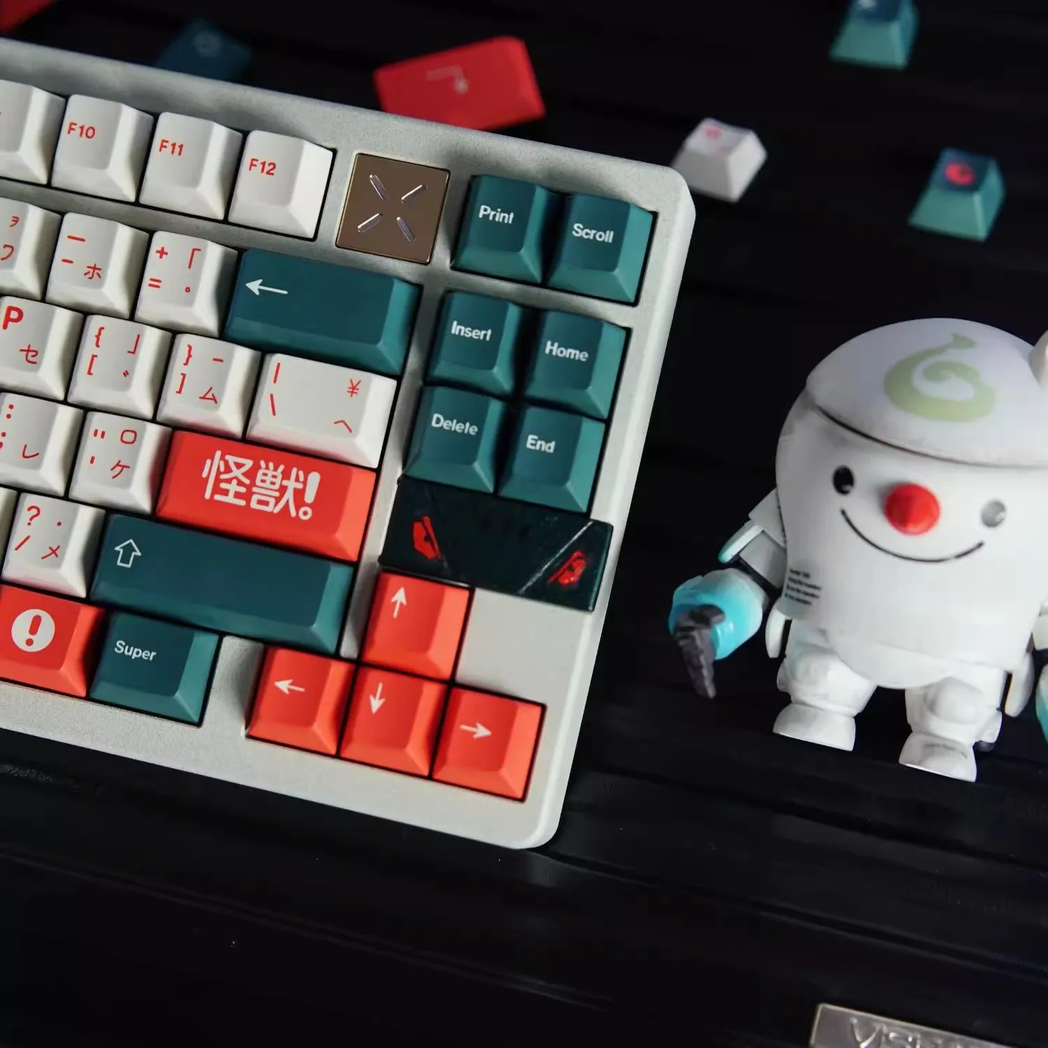 Imagem -05 - Gmk Kaiju Keycap Cereja Priofile Pbt Sublimação Dye Teclado mx Jogo Mecânico 61 68 75 87 87 980 136 Chaves