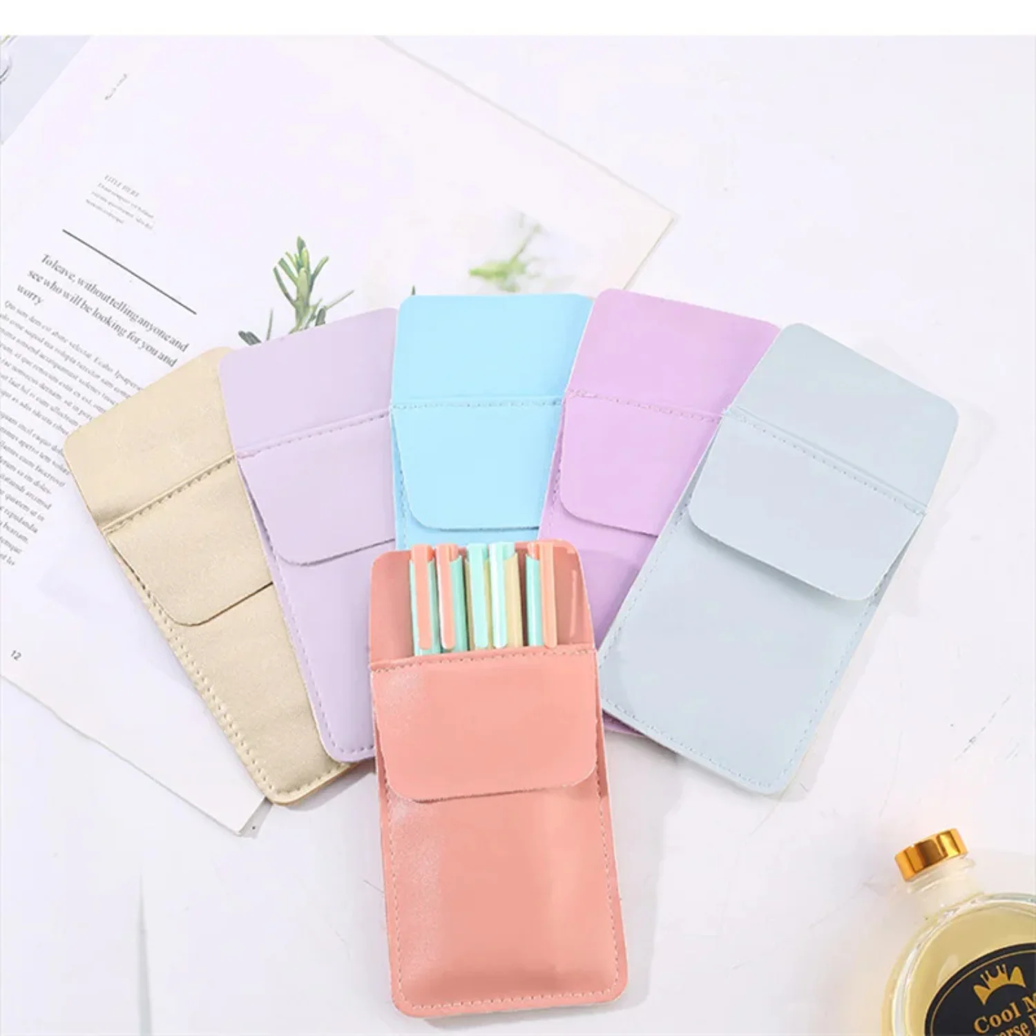 

PU Leather Pencil Bags Clothes Pocket Doctor Nurse Staff Leak-proof Pen Pouch Hospital Business Pen Holder Supplies