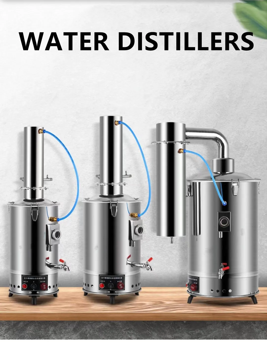 Water Distiller Stainless Steel Water Cut Auto Control Electrothermal Water Distiller Portable Laboratory Distilled Machine