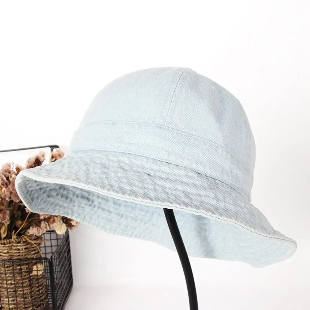 2023 New Foldable Fisherman Hat Washed Denim Bucket Hat Unisex Fashion Bob Hat Hip Hop Gorros Men\'s Ladies Panama Bucket Hat Cap