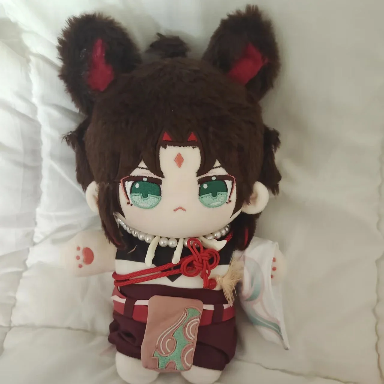 

In Stock 20CM Game Impact Cosplay Red Rabbit Xiao Soft Cute Dress Up Maid Doll Cloth Plush Gift Christmas Present Toy