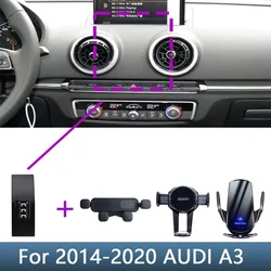 For AUDI A3 2014 2015 2016 2017 2018-2020 Car Phone Holder Special Fixed Bracket Base Wireless Charging Interior Accessories