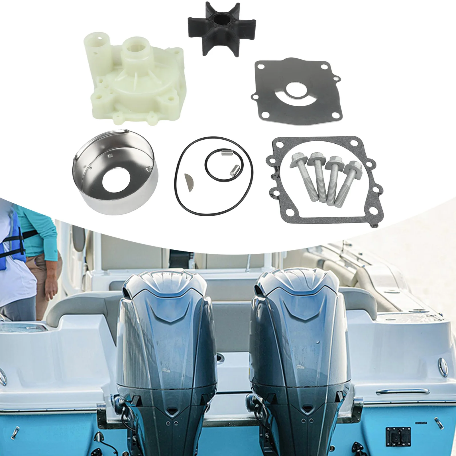 

Marine Cooling System Impeller Repair Kit Marine Use Boat Maintenance Efficient Maintenance Enhanced Cooling Efficiency