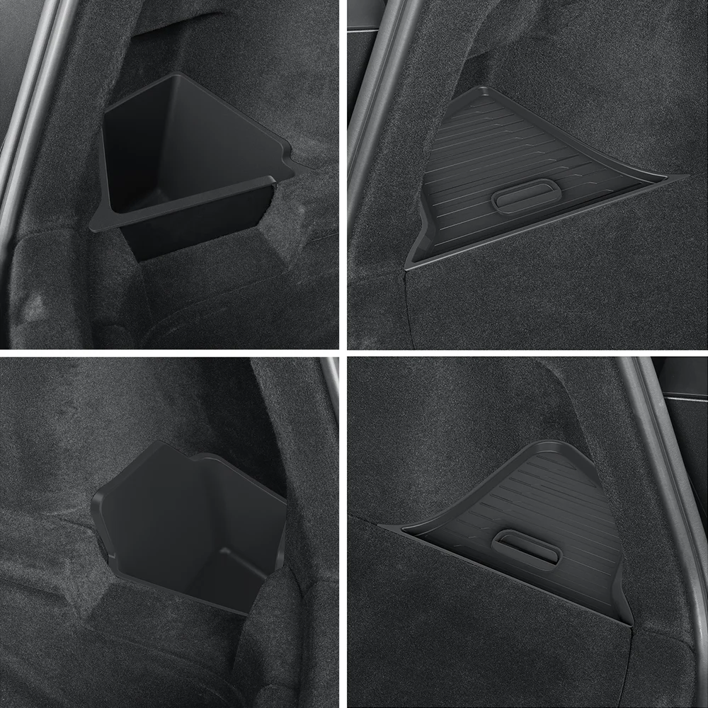 Trunk Organizer for Tesla New Model Y Juniper Launch Refresh 2025 Rear Trunk Storage Bins Side Box Organiser TPE Accessories