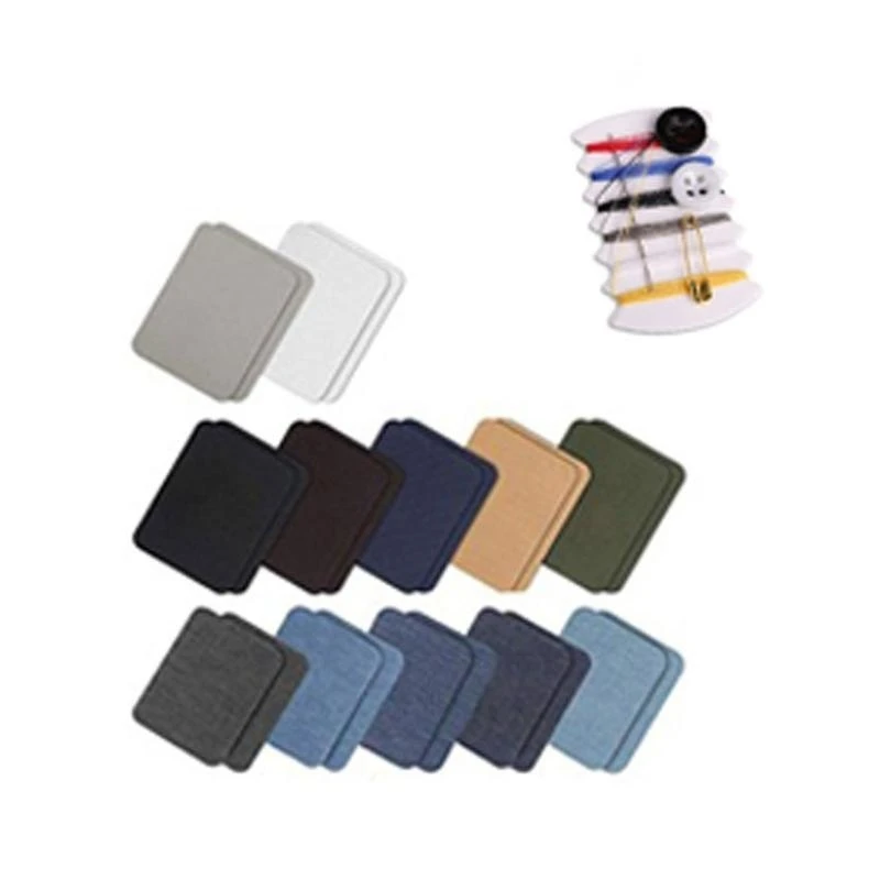 

Y5GC 18/24pcs Fabric Repair Patches Cloth Patches for Jackets and Pants Knee Repairs