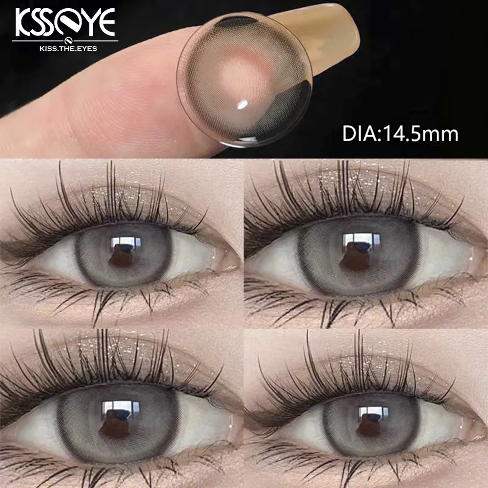 KSSEYE 1 Pair Natural Contact Lenses for Eyes Myopia Prescription Fashion Eyes Color Lenses Makeup Beauty Yearly Fast Shipping