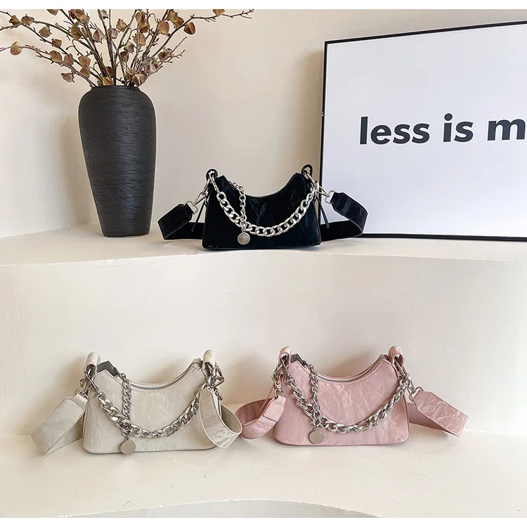 

2025 Advanced Splicing Handbag Popular Crossbody Bag, Single Shoulder Chain Bag, Underarm Bag