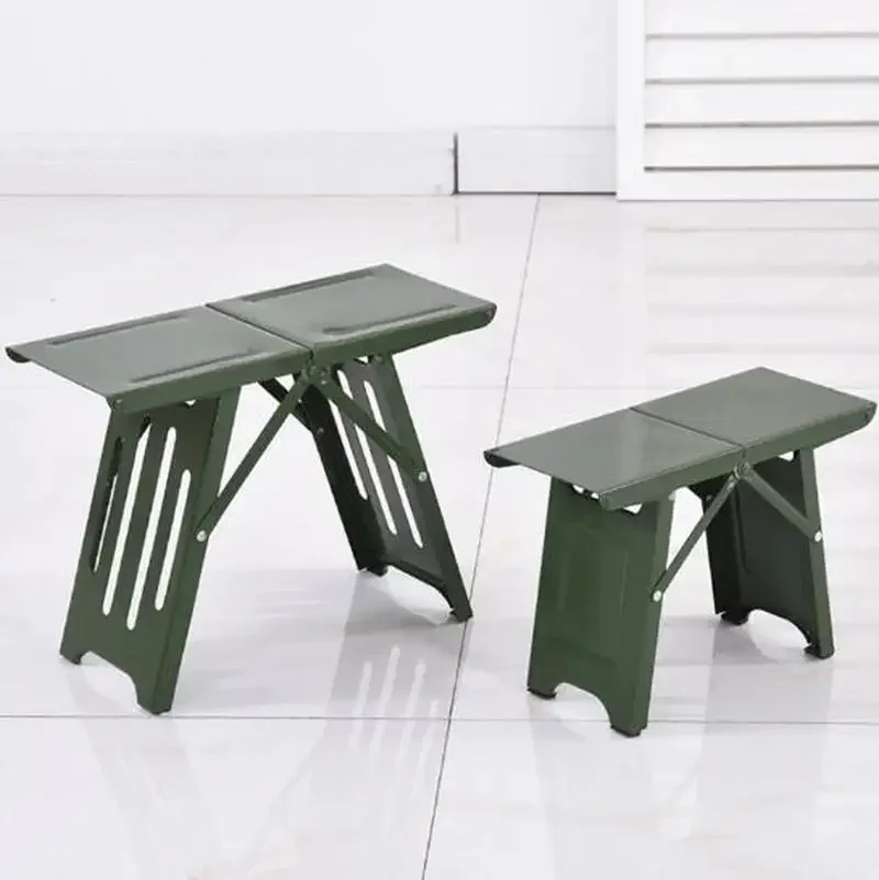 Mini Steel Portable Folding Camping Stool Chair for Outdoor Fishing Hiking Backpacking- Small: 29x13x20cm, Large: 35x16x27cm