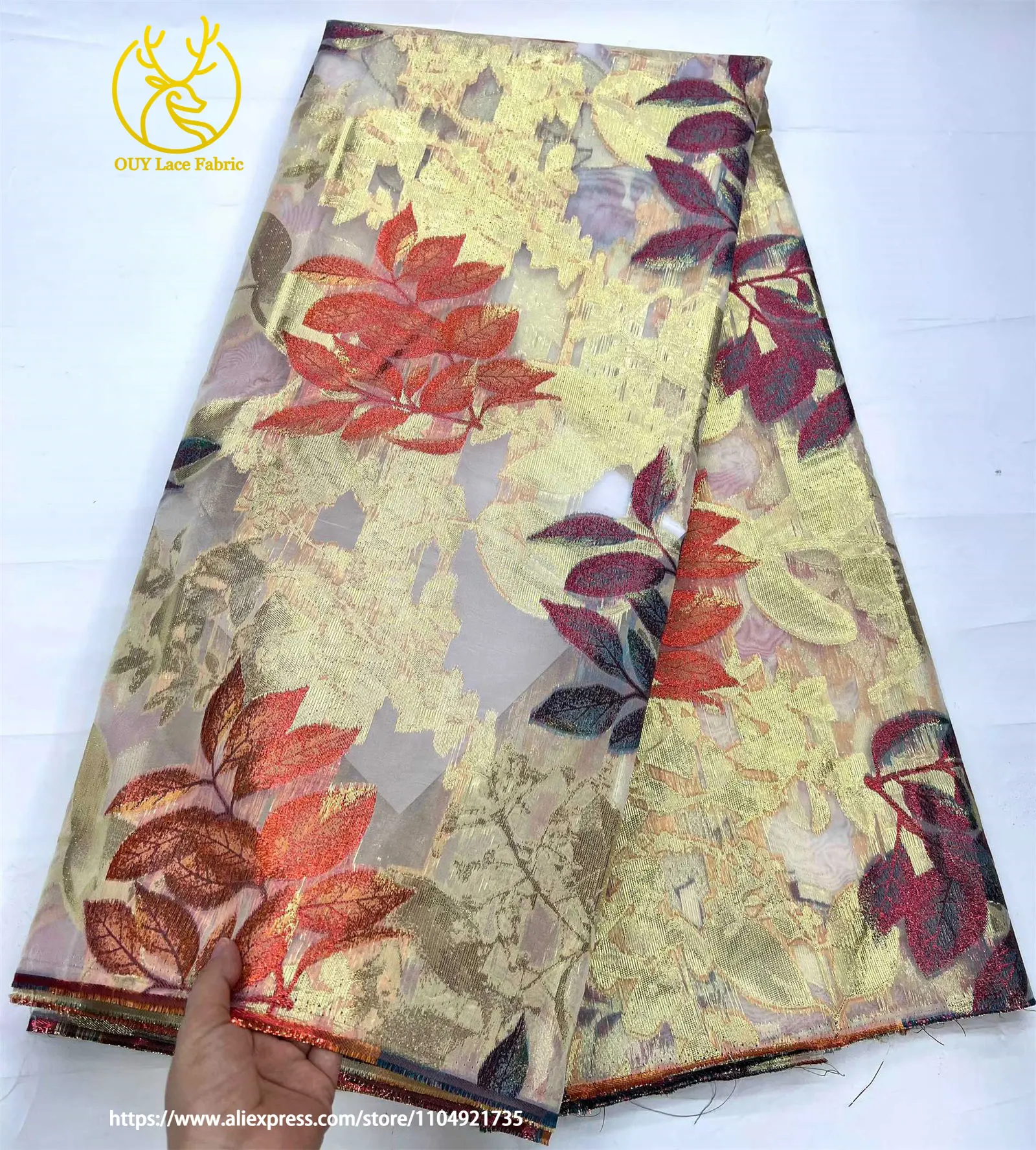 Modischer Afrikanischer Brokat-Spitzenstoff 2026 Nigerianischer Französischer Brokat-Jacquard-Stoff zum Nähen von Damenkleidern für Dinnerpartys – Detail 11