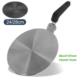 Stainless Steel Induction Cooker Heat Conduction Plate 13/20cm Round Heat Diffuser Plate Induction Stove Protector Kitchen Tools