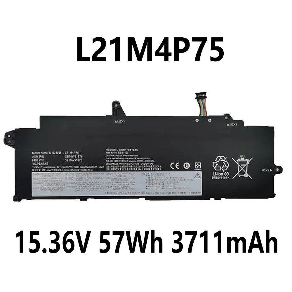 

L21M4P75 L21L4P73 15.36V 57Wh 3711mAh Laptop Battery For Lenovo ThinkPad T14S GEN 3 21BR 21BS 21CQ 21CR GEN 4 21F6 21F7 L21B4P71