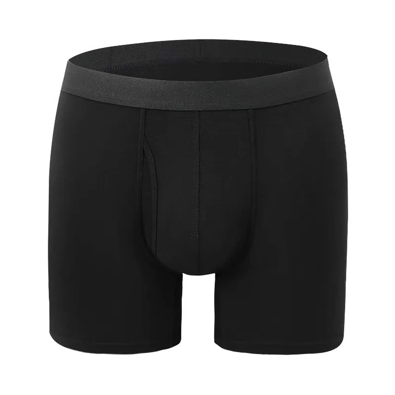 Großer Beutel für Herren, Boxershorts aus Bambusfaser, atmungsaktive Unterwäsche mit Öffnung, mittlere Taillenhöhe, Sport-Unterhose, feuchtigkeitsableitend, weich und kühl – Detail 15