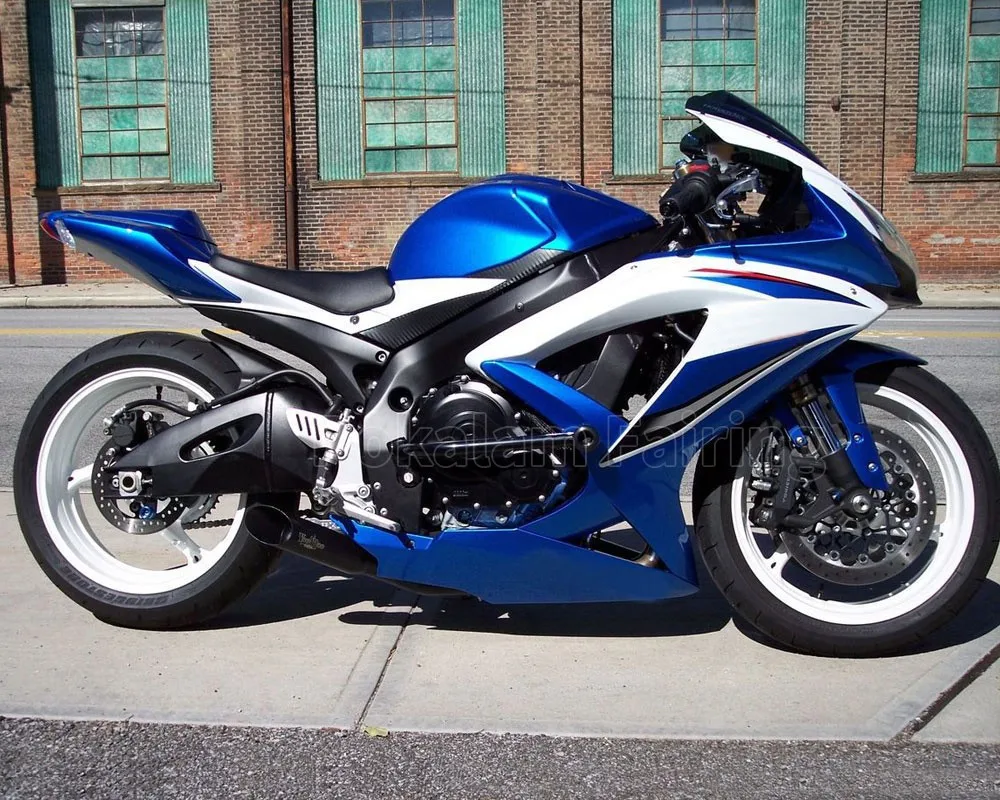 Buy Free Custom Fairing For Suzuki GSXR600 08 09 10 GSXR750 GSXR 600 750 2008-2010 K8 Blue Fairing Kit (Injection Molding)