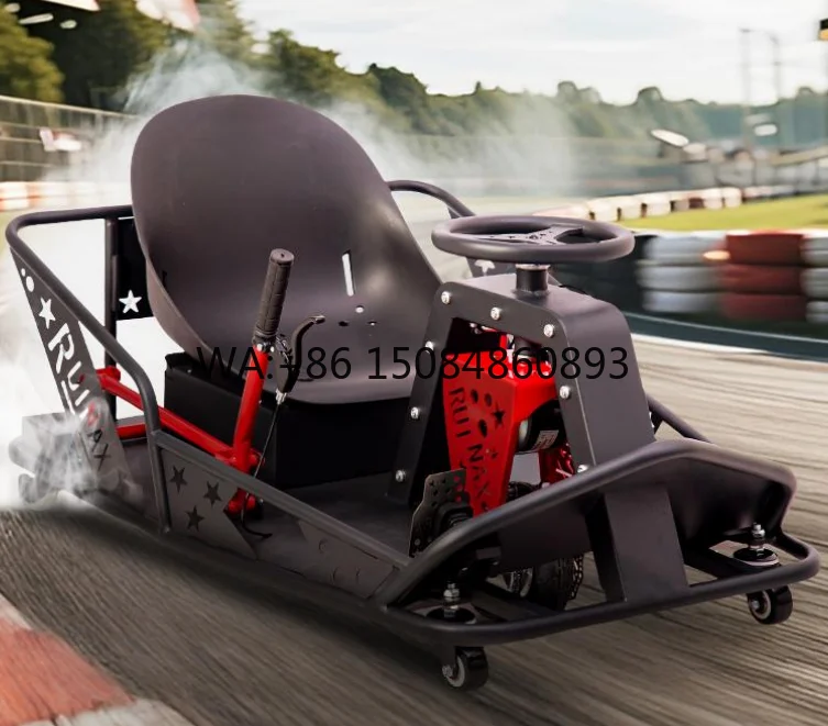 Kart de Diversión en Oferta, Elegante Kart de Derrape Negro con Control de una Mano, Motor sin Escobillas de 500W, 36V, Alta Velocidad, para Adultos, Uso en Exteriores